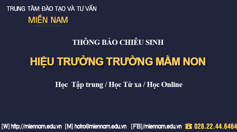 Chứng chỉ Hiệu trưởng trường mầm non tại Tây Sơn - Bình Định