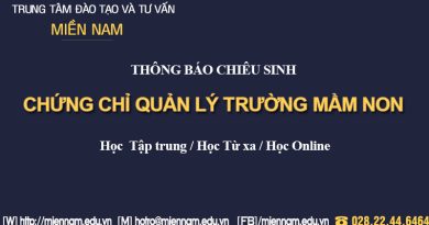 Khóa học Quản lý mầm non tại Quy Nhơn - Bình Định