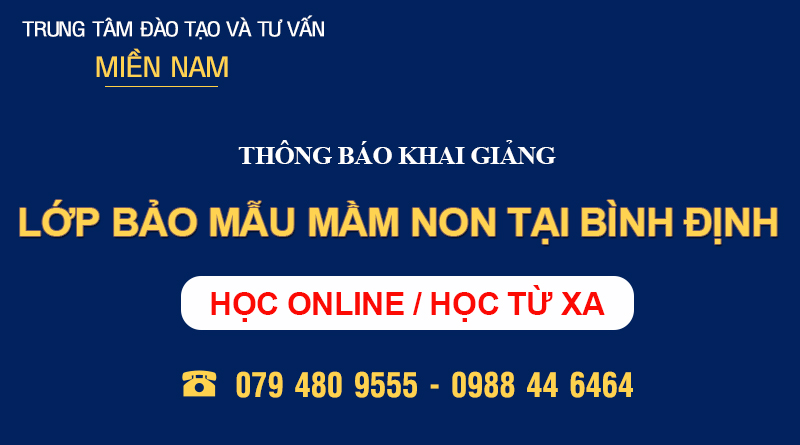 Khóa học Bảo mẫu mầm non tại Quy Nhơn - Bình Định