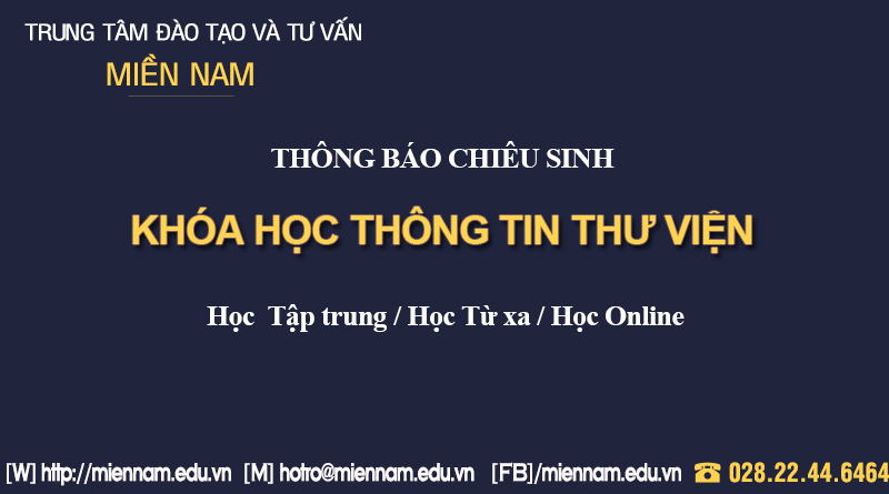 Chứng chỉ Thông tin thư viện tại Quy Nhơn - Bình Định