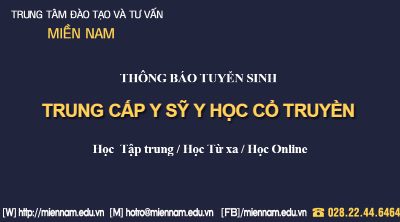 Tuyển sinh Trung cấp Y sỹ Y học Cổ truyền tại Bình Định