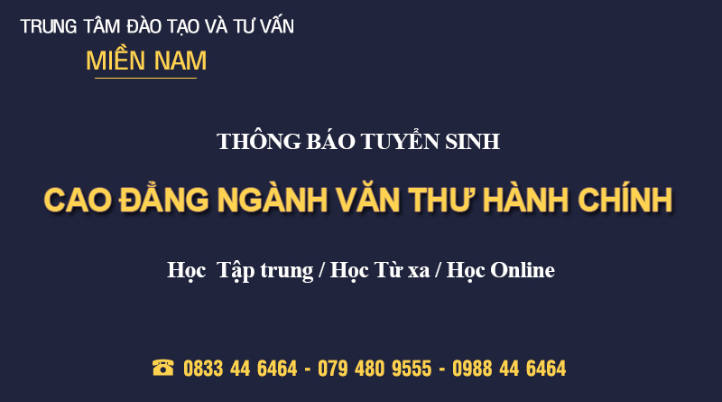 Cao đẳng Văn thư hành chính