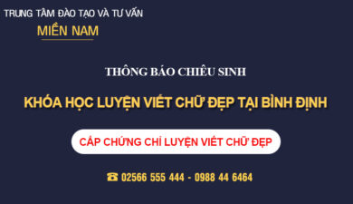 Khóa học Chứng chỉ Luyệt viết chữ đẹp tại Bình Định