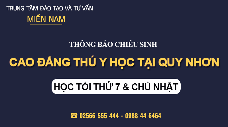 Tuyển sinh Cao đẳng Thú Y tại Bình Định