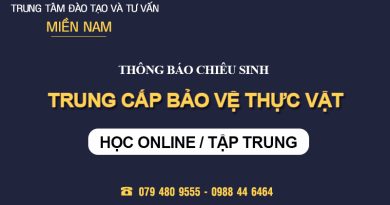 Trung cấp Bảo vệ thực vật tại Quy Nhơn