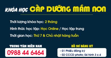 Khóa học Cấp dưỡng mầm non tại Quy Nhơn - Bình Định