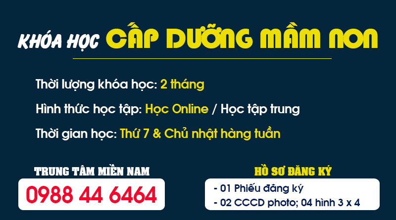 Khóa học Cấp dưỡng mầm non tại Quy Nhơn - Bình Định