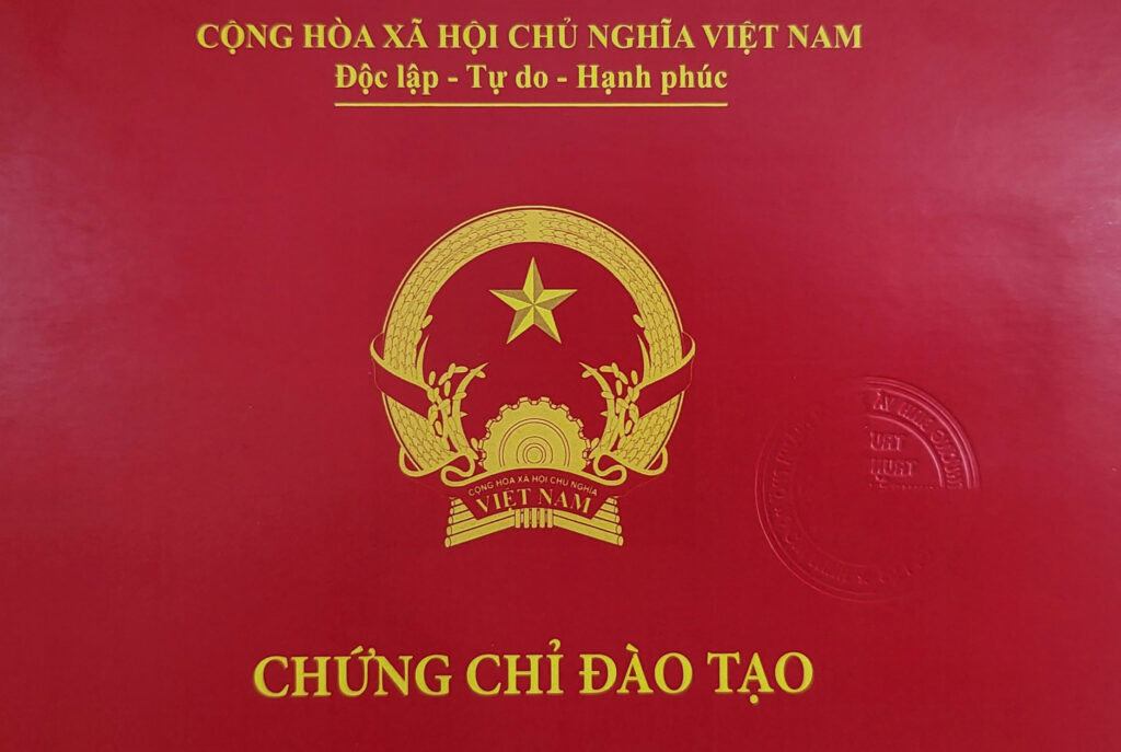 Mẫu Chứng chỉ tốt nghiệp cuối khóa học