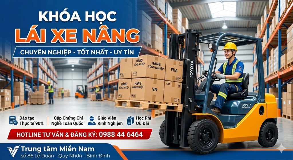 Trung tâm Đào tạo Lái xe Nâng tại Bình Định