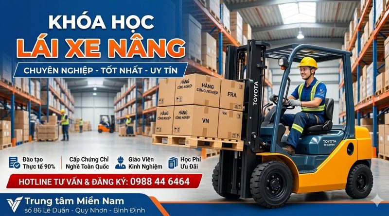 Trung tâm Đào tạo Lái xe Nâng tại Bình Định