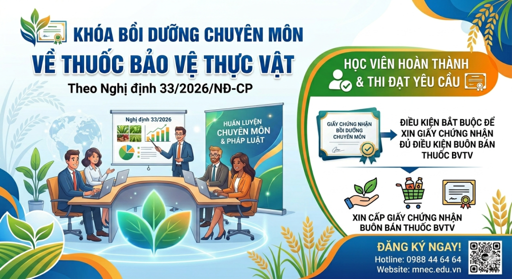 Lớp Bồi dưỡng Chuyên môn Bảo vệ thực vật - Học Online